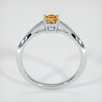 0.61 Ct. Orangish Yellow Sapphire Ring, 14K White Gold 3